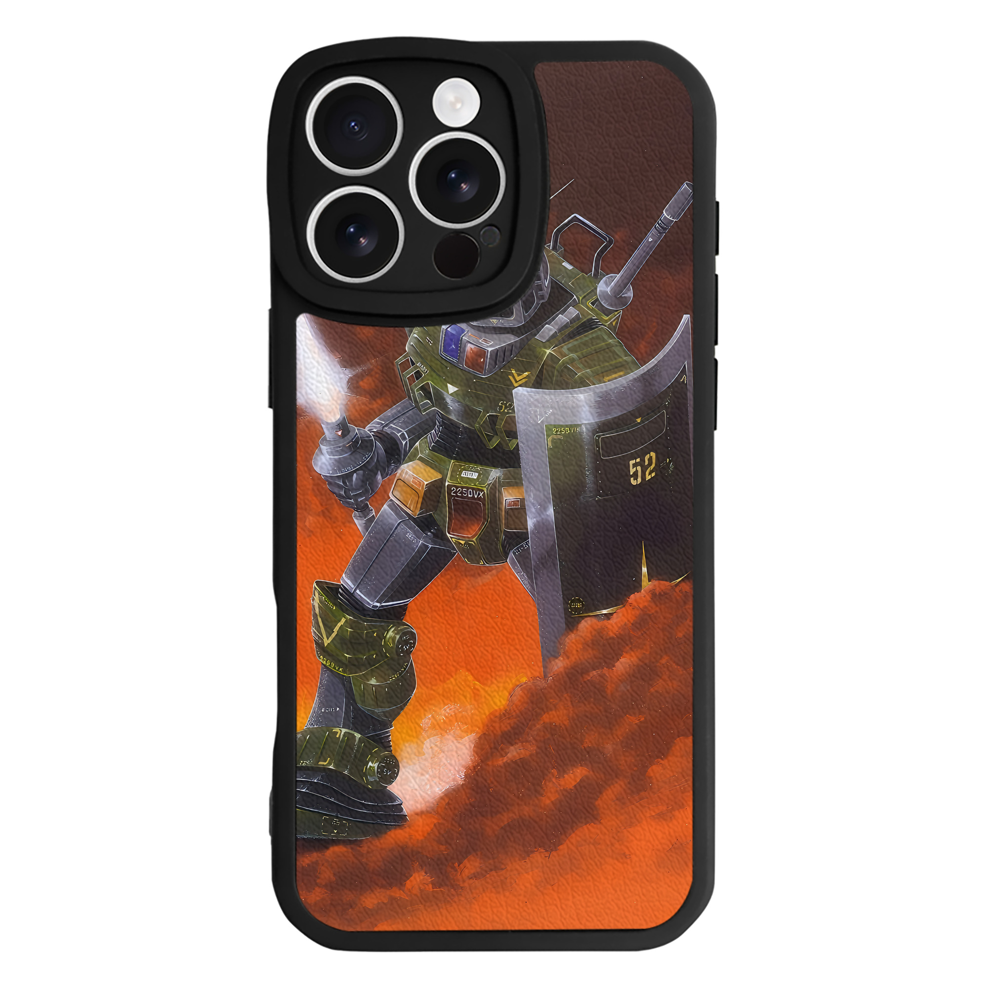 （画像用） 機動戦士ガンダム Mobile Suit Gundam 【iPhone 16シリーズ対応】シリコンスマホケース（レザー調） 材質：シリコン